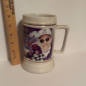 Mark Martin NASCAR 50th Anniversary White Ceramic Mug with Racing Design